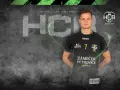 Młody zawodnik Artur Urbański w koszulce z numerem 7 klubu HCB Karviná.